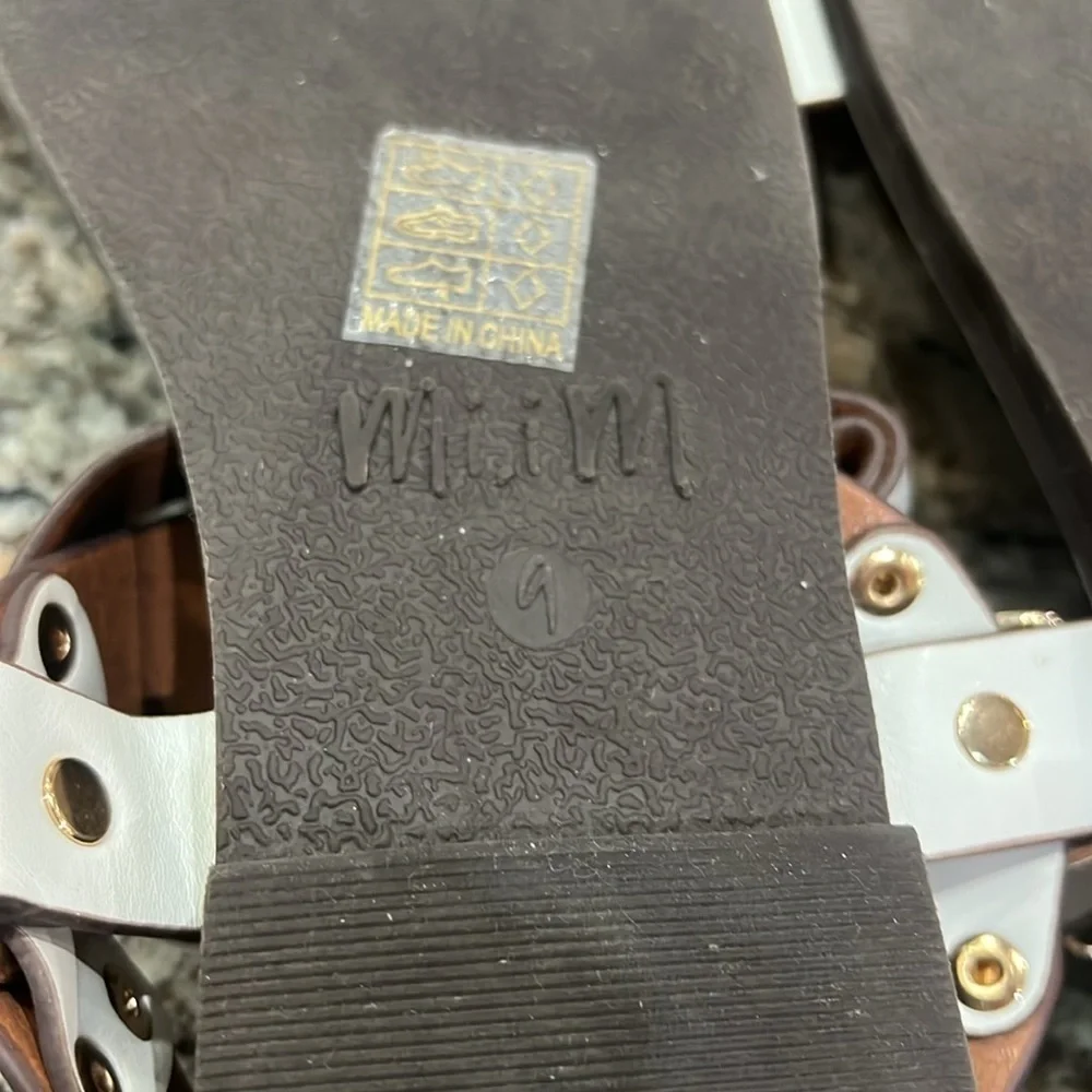 Mi.iM White and Black Sandals Minimalist Design